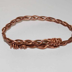 Handcrafted in Platted style Copper Wire Bracelet by veteran